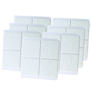 White adhesive felt under furniture, felt pads 45 x 45 mm (500 pcs.)