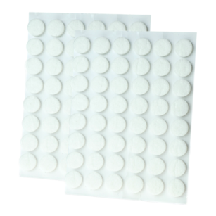 White adhesive felt under furniture, felt pads fi 12 mm (96 pcs.)