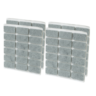 Grey adhesive felt under furniture, felt pads 15 x 30 mm (72 pcs.)