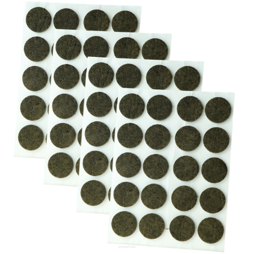 Brown adhesive felt under furniture, felt pads fi 18 mm (80 pcs.)