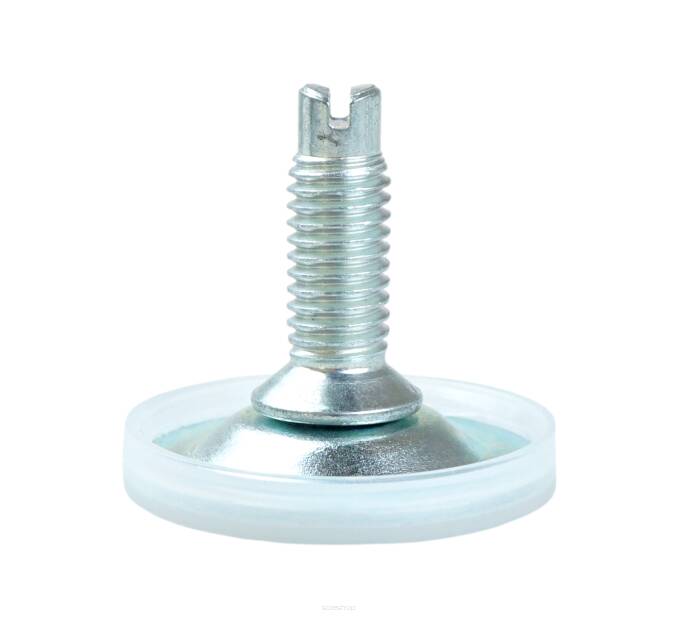 Adjustable foot M8 x 30 mm, round base