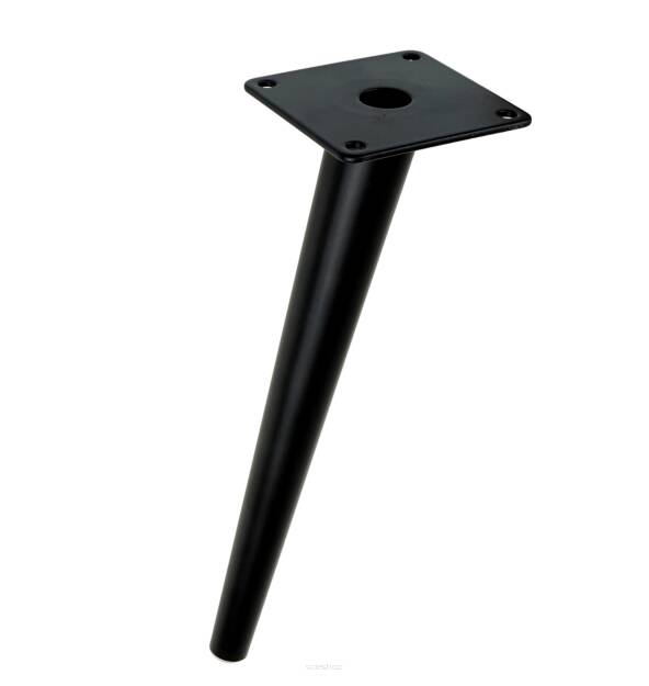 Metal inclined cone design furniture leg with mounting plate