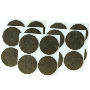 Brown adhesive felt under furniture, felt pads fi 45 (100 pcs.)