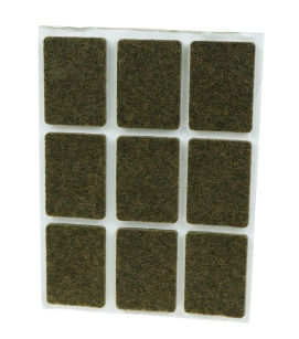 Brown adhesive felt under furniture, felt pads 25 x 35 mm (9 pcs.)