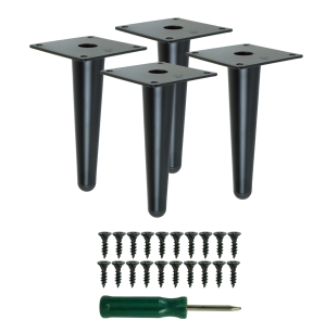 Metal furniture legs 15 cm set with screws