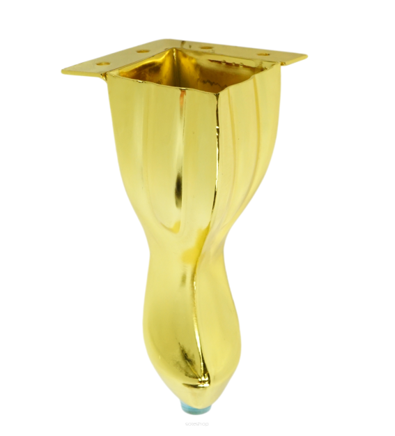Modern furniture leg, Glamour type, 14.5 cm, gold