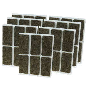 Brown adhesive felt under furniture, felt pads 25 x 50 mm (1008 pcs.)