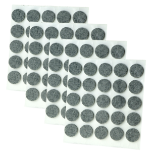 Grey adhesive felt under furniture, felt pads fi 16 mm (10.000 pcs.)