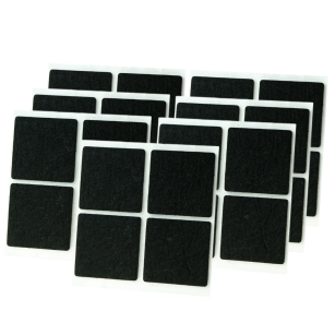 Black adhesive felt under furniture, felt pads 45 x 45 mm (500 pcs.)