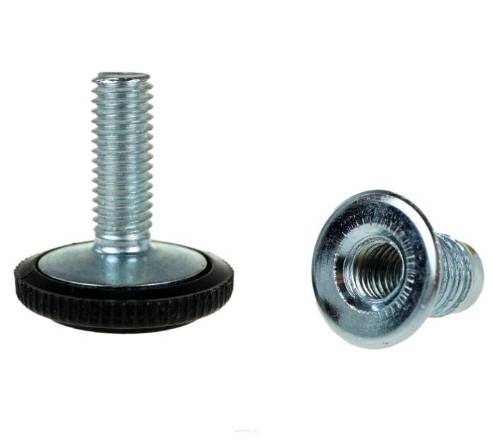 Adjustable foot M6 with threaded insert