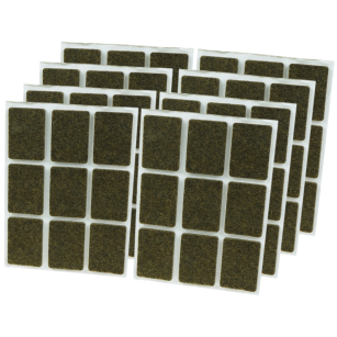 Brown adhesive felt under furniture, felt pads 25 x 35 mm (1008 pcs.)