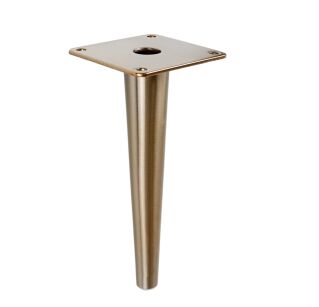 Metal cone design furniture leg with mounting plate