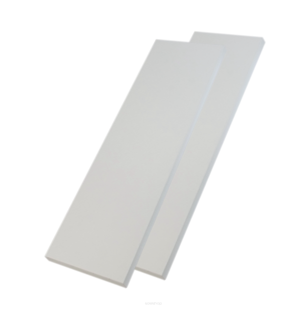 2x White Wall Shelves with Brackets, 400 x 200 x 18 mm