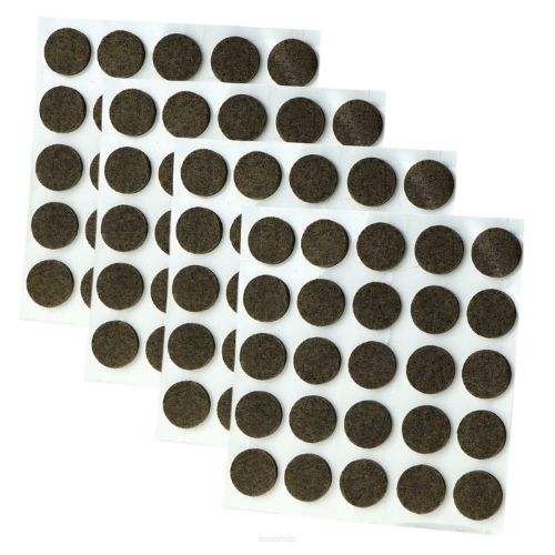 Brown adhesive felt under furniture, felt pads fi 16 mm (10.000 pcs.)