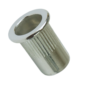 Stainless steel threaded insert M8 x 18 MM, serrated with flange