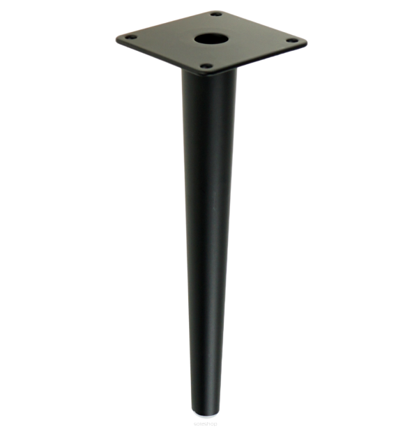 Metal cone design furniture leg with mounting plate