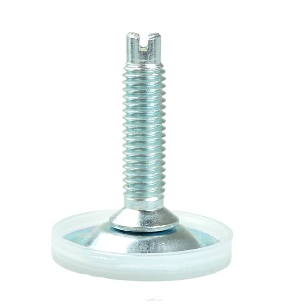 Adjustable foot M8 x 40 mm, round base