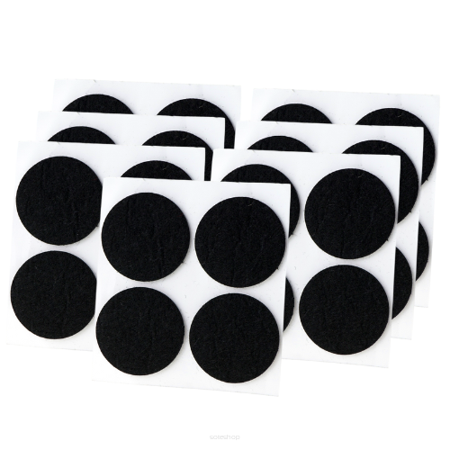 Black adhesive felt under furniture, felt pads fi 40 (1000 pcs.)