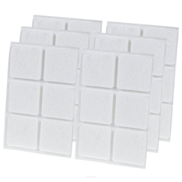 White adhesive felt under furniture, felt pads 35 x 35 mm (504 pcs.)