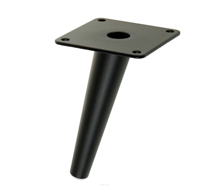 Metal inclined cone design furniture leg with mounting plate