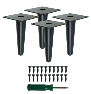 Metal furniture legs 13 cm set with screws