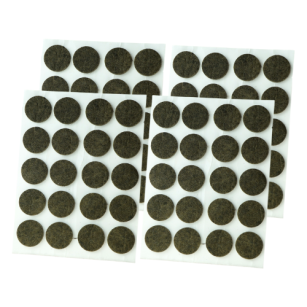 Brown adhesive felt under furniture, felt pads fi 20 mm (80 pcs.)