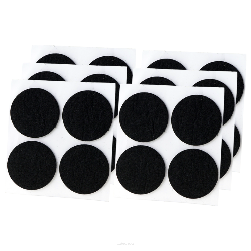 Black adhesive felt under furniture, felt pads fi 40 (500 pcs.)