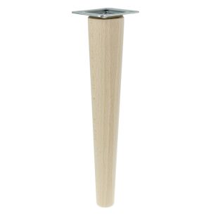 12 Inch tapered wooden unfinished furniture leg