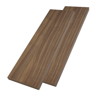 2x Walnut-Effect Wall Shelves with Brackets, 650 x 200 x 18 mm