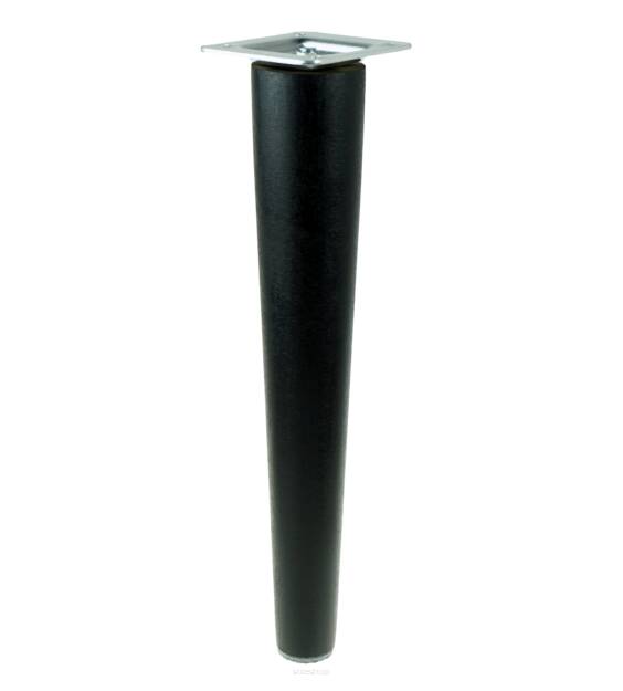 18 inch, Black tapered wooden furniture leg