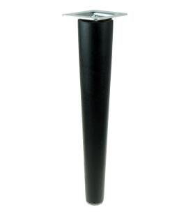 18 inch, Black tapered wooden furniture leg