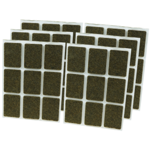 Brown adhesive felt under furniture, felt pads 25 x 35 mm (108 pcs.)