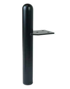 Metal leg with support, 15 CM, with mounting plate, black