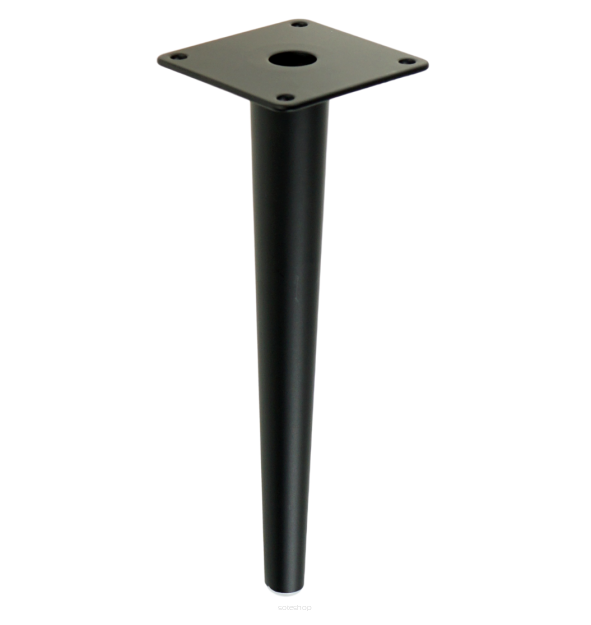 Metal cone design furniture leg with mounting plate