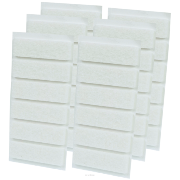 White adhesive felt under furniture, felt pads 15 x 50 mm (504 pcs.)