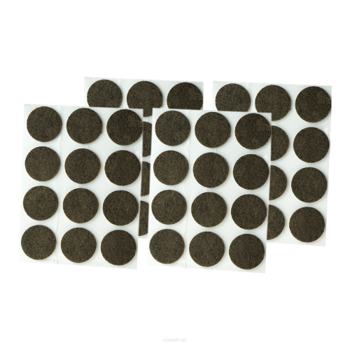 Brown adhesive felt under furniture, felt pads fi 26 mm (48 pcs.)