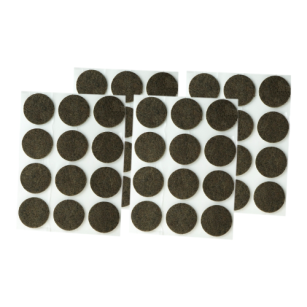 Brown adhesive felt under furniture, felt pads fi 26 mm (48 pcs.)