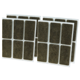 Brown adhesive felt under furniture, felt pads 25 x 50 mm (24 pcs.)