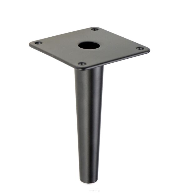 Metal cone design furniture leg with mounting plate