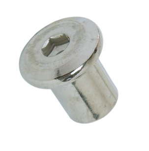 M10 x 16 mm, stainless steel sleeve nuts with flat head