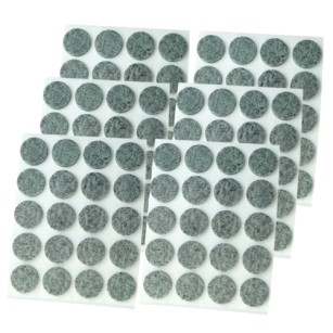 Grey adhesive felt under furniture, felt pads fi 20 mm (10.000 pcs.)