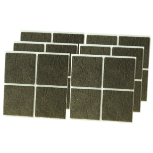 Brown adhesive felt under furniture, felt pads 40 x 40 mm (100 pcs.)