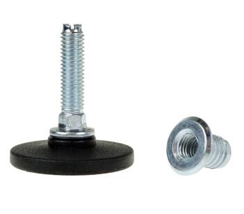 ADJUSTABLE FOOT M10 WITH THREADED INSERT