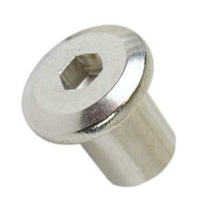 M6 x 10 mm, stainless steel sleeve nuts with flat head