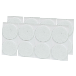 White adhesive felt under furniture, felt pads fi 50 (16 pcs.)