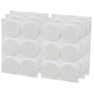 White adhesive felt under furniture, felt pads Ø 34 mm (504 pcs.)