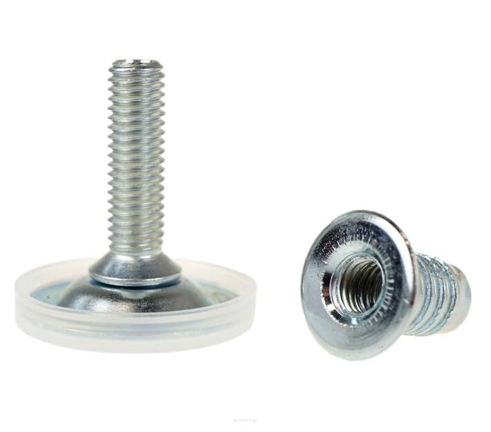 Adjustable leveler M8 with threaded insert