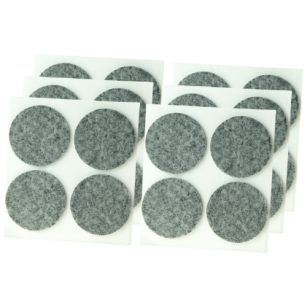 Grey adhesive felt under furniture, felt pads fi 40 (500 pcs.)