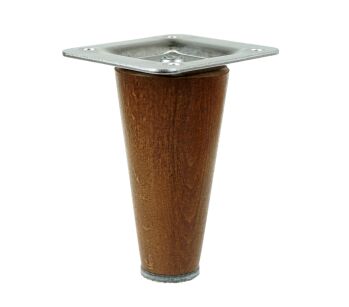 2,4 inch, Wallnut tapered wooden furniture leg