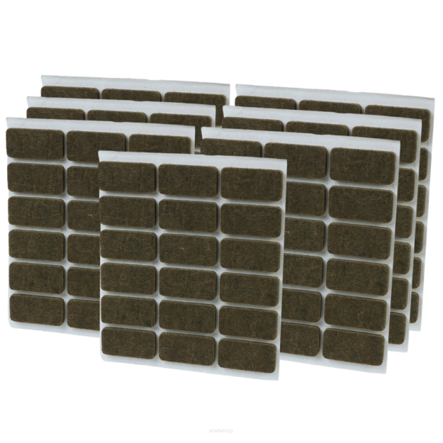 Brown adhesive felt under furniture, felt pads 15 x 30 mm (1008 pcs.)